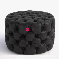 Pouf ottoman Chesterfield rond moderne de haute qualité Yicheng Beauty en velours, repose-pieds pour salon, tabouret de canapé à vendre