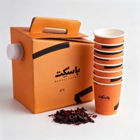 Distributeur de café en boîte aseptique en carton noir mat avec logo personnalisé, 96 oz, 128 oz, avec bouchon à vis pour la restauration, café à emporter