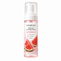 Mousse Nettoyante aux Acides Aminés Botaniques Fruités 100ml Pomme Prune Pastèque Savon Végétalien aux Baies AHA Hydratant Équilibrant le pH Contrôle du Sébum