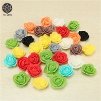 TC Wholesale 500 pièces/sac Fleurs artificielles en mousse PE faites à la main Rose 3,5 cm Décorations de mariage Cadeaux pour la Saint-Valentin Fête des mères DIY