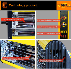 Dẫn Hornet ba ống đèn mô hình hồng ngoại nóng sóng ngắn hồng ngoại xe sơn chữa thiết bị thạch anh Ống bóng đèn IR đèn - Product Image 5