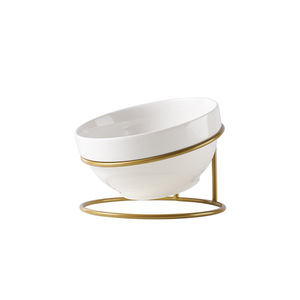 Oblique Elegant Wholesale Custom <strong>Round</strong> Pet Cat Feeder Ceramics Metal Stand <strong>Dog</strong> Feeding <strong>Bowl</strong> - Product Image 5