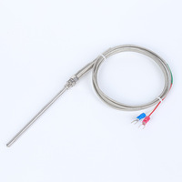 Medición de línea de electrodo de detección de temperatura de 220V para entornos de alta temperatura Sonda de termopar tipo K de rosca M8