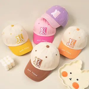 2024 Wholesale Cartoon Baseball Cap for Kids Cute Bunny Sun Visor Hat for Babies and Toddlers