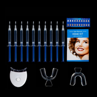 Kit de Blanchiment Dentaire Pas Cher en Gros, sans Marque, pour Usage Domicile/Salon, Kit de Recharge de Gel Blanchissant les Dents (10 Pièces) avec Gouttières et Lampe