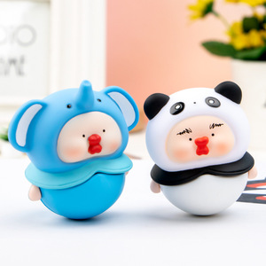 Yu Mo Craft Bobo Tumbler Cute Pet Resin Ornament Creative Figurine Desk <b>Decoration</b> Gift Set - Product Image 2
