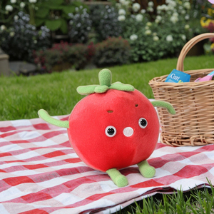 Đồ chơi thú nhồi bông hình cà chua hoạt hình dễ thương, chất liệu bông PP, cao 15-30cm, bán sỉ, dùng cho máy gắp thú. - Product Image 3