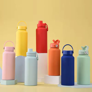 Bouteille d'eau sport isotherme sous vide en acier inoxydable, 1 litre, personnalisable avec logo, écologique, à large ouverture, pour le camping, couleurs assorties - Product Image 4