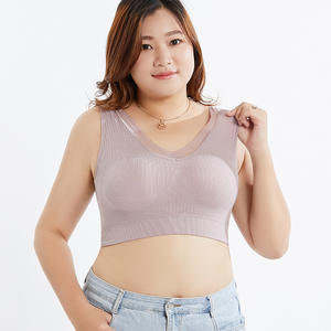 ホットセクシーな女性下着無料ワイヤーレースブラシエプッシュアップブラレットプラスサイズのブラジャーパッド付きベストトップブラ - Product Image 2