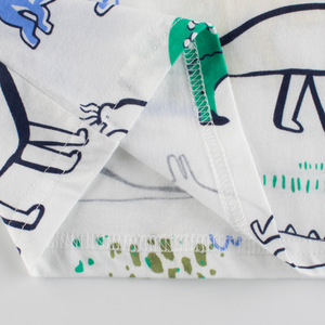 Latest Products 2024 100% <strong>Cute</strong> Animal Dinosaur Printing Little Boys Cartoons <strong>Tshirt</strong> KBPT-032 - Product Image 4