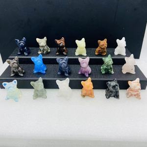 Cristallo curativo ametista naturale Mini animale <span class=keywords><strong>Bulldog</strong></span> <span class=keywords><strong>francese</strong></span> intaglio per la decorazione domestica - Product Image 5