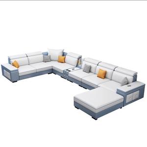 Sofá Esquinero en Forma <span class=keywords><strong>de</strong></span> U <span class=keywords><strong>de</strong></span> Estilo Europeo al <span class=keywords><strong>Mejor</strong></span> Precio al por Mayor, Sofá <span class=keywords><strong>de</strong></span> Cuero <span class=keywords><strong>de</strong></span> 7 Plazas para Sala <span class=keywords><strong>de</strong></span> Estar, Sofá Seccional Largo, Juego <span class=keywords><strong>de</strong></span> Muebles - Product Image 4