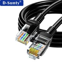 Cable de Red Ethernet Cat5e UTP al por Mayor, 24AWG, 4 Pares, Cobre Puro, Negro, Redondo, de Alta Velocidad para Redes Interiores