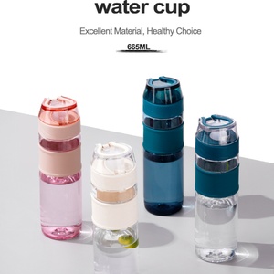 Bouteille d'eau portable en plastique anti-fuite ODM/OEM pour sports de plein air avec paille - Product Image 2