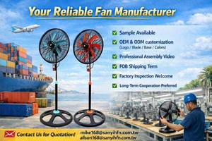 16 Inch Turbo Grill 3 Aluminum Blade- Round base 110V Multifunctional floor <b>standing</b> <b>fan</b> - Product Image 4