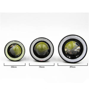 ไฟตัดหมอกแบบ Angel Eyes ใหม่ 2 ชิ้น ขนาด 64/76/89 มม. 2.5 นิ้ว <span class=keywords><strong>3</strong></span> นิ้ว <span class=keywords><strong>3</strong></span>.5 นิ้ว 12V ไฟ LED COB DRL สำหรับรถยนต์ ความสว่าง 6500 ลูเมนส์ - Product Image 1