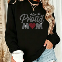 Motif personnalisé « Fille Fier de Toi » en strass thermocollant pour T-shirts