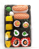 Nouvelle Arrivée Chaussettes Fantaisie Tendance à Motif Alimentaire Sushi, Lot de Chaussettes en Coton Tricoté Amusantes Thème Saumon pour Enfants avec Boîte d'Emballage
