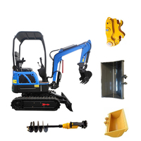 Mini escavadeira de brinquedo, equipamento de construção 1ton com lâmpada de mesa escavadora lateral para brinquedos