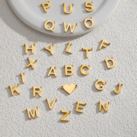 Bijoux tendance en acier inoxydable, breloques alphabet initiales A-Z, connecteurs pour bijoux, collier et bracelet DIY pour femmes