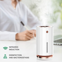 Mini humidificateur d'air portable 150 ml, petit humidificateur de bureau alimenté par USB pour la maison, la chambre, la voiture, les voyages, l'hôtel