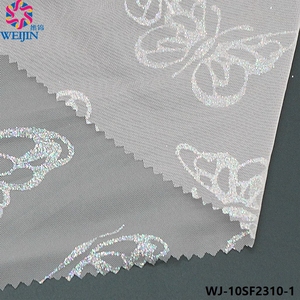 Polyester Thụy Sĩ Lưới Vải Bướm Long Lanh Trong Suốt Lụa Lá Vải Tuyn Lưới <span class=keywords><strong>Warp</strong></span> Knit Vải Cho Sân Khấu Sợi Váy Trang Trí - Product Image 6