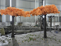 Arbre artificiel de cerisier rouge en fleurs, faux sakura, fait main, 2m, 2,5m, 3m, 5m, à vendre