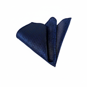 Blue and <b>Green</b> Jacquard Woven <b>Pocket</b> <b>Square</b> with <b>Square</b> Pattern Elegant Handkerchief - Product Image 2