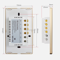 Prise murale double en verre cristal avec cadre en aluminium, prise électrique universelle standard 15A 16A, prise murale Zigbee WiFi