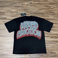 T-shirt Homme Respirant Tricoté Grande Taille avec Imprimé Lettres et Dessins Animés – Nouvelle Tendance Estivale MIXED EMOTION
