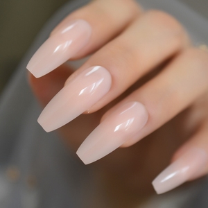 Uñas postizas de esmalte de uñas postizas, Uñas postizas de esmalte de uñas postizas de Color puro Natural, manicura de <span class=keywords><strong>bailarina</strong></span>, uñas postizas de Gel de cobertura completa - Product Image 4