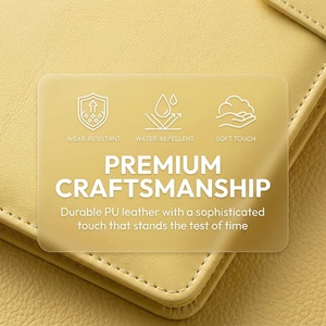 A5 A6 Yellow PU Leather Loose Leaf Personal Planner Wallet Money Organizer <strong>Cash</strong> <strong>Stuffing</strong> <strong>Binder</strong> for A6 Filler Paper - Product Image 4