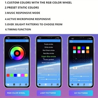 Kit d'éclairage LED RGB pour cales de roue, 4 modules multicolores avec télécommande et mode musical, pour camion et SUV