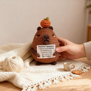 Hot Bán Handmade Crochet Mô Hình Động Vật Capybara Món Quà Mới Sợi Búp Bê Cho Bạn Bè Năng Lượng Tích cực Capybara - Product Image 5