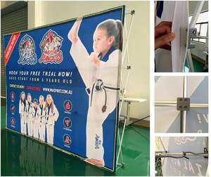 Parete Multimediale Personalizzata in Tessuto Pieghevole per Esposizione Banner, Resistente all'Acqua, Portatile, Stand Promozionale per Fiere - Product Image 6