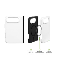 Coque de téléphone magnétique 2-en-1 3D vierge pour sublimation, compatible iPhone 18 Duo, pour transfert thermique, impression photo DIY