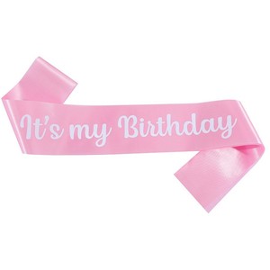 Nastro in Raso con Scritta Dorata a Caldo per Feste di Compleanno, Decorazioni per Feste '<span class=keywords><strong>È</strong></span> il Mio Compleanno' - Product Image 5