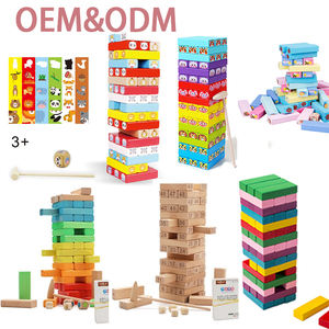 OEM ODM vente en gros conception personnalisée tour de culbutage en bois <span class=keywords><strong>jouet</strong></span> animal empilable <span class=keywords><strong>jouet</strong></span> de blocs de construction pour les enfants - Product Image 1