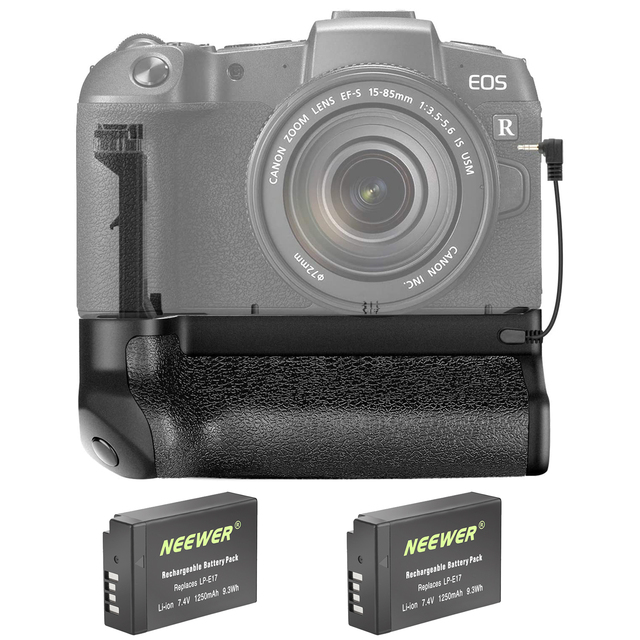 Neewer Vertical Battery Grip for EOS RP DSLR Camera with 7.4v 1250mAh LP-E17 Replacement Rechargeable Li-ion Battery