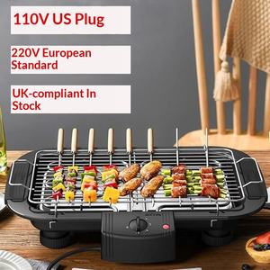 Parrilla Eléctrica de Doble Uso para Interiores, Estándar Europeo de 110V, Sin Humo, Antiadherente, Plancha de Hierro para Asar - Product Image 1