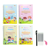 Cuaderno de Caligrafía Reutilizable con Ranuras Mágicas, Logotipo Personalizado, Cuaderno de Práctica Duradero para Practicar la Escritura a Mano en Inglés