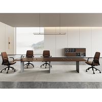 Table de réunion de bureau moderne de luxe Nouveau mobilier en bois pour négociations polyvalentes pour salle de conférence de bureau commercial