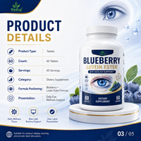 Tablet Kunyah Premium Blueberry Lutein Ester Antioksidan Perawatan Mata Suplemen Kesehatan 60 Tablet