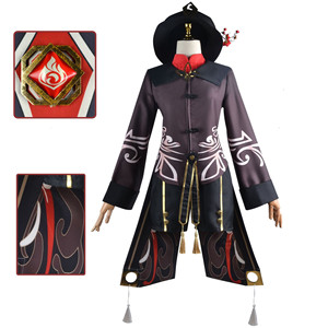 <span class=keywords><strong>Hu</strong></span> <span class=keywords><strong>Tao</strong></span>-Disfraz de Genshin Impact, uniforme de <span class=keywords><strong>Cosplay</strong></span> con capucha, capa, trajes de Halloween, conjuntos completos - Product Image 1