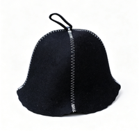 Chapeau de sauna en feutre de laine uni multicolore, léger, pour sauna, bain de vapeur, spa à domicile