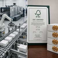 Boîte à gaufres en gros personnalisée en carton imprimé pour l'emballage des usines alimentaires