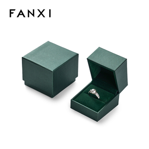 FANXI - Caja de Joyería de Terciopelo Verde de Lujo, Estuche de Regalo para Collares y Anillos - Product Image 3