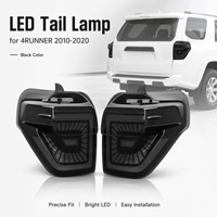 Feux arrière LED de rechange, base noire fumée, feux de position rouges LED, pièces détachées compatibles avec Toyota 4Runner 2010-2020