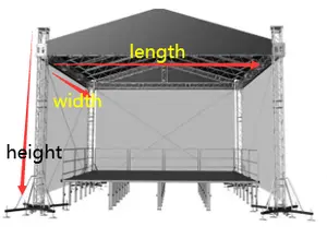 屋外イベント/ディスプレイ用アルミトラスピラミッド屋根ポータブルステージプラットフォーム