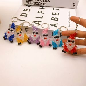 DIY Handmade Beaded Santa Claus Keychain Crystal Christmas Key Chains Charm Handicrafts Christmas Gifts Christmas <b>Tree</b> Keychain - Product Image 6